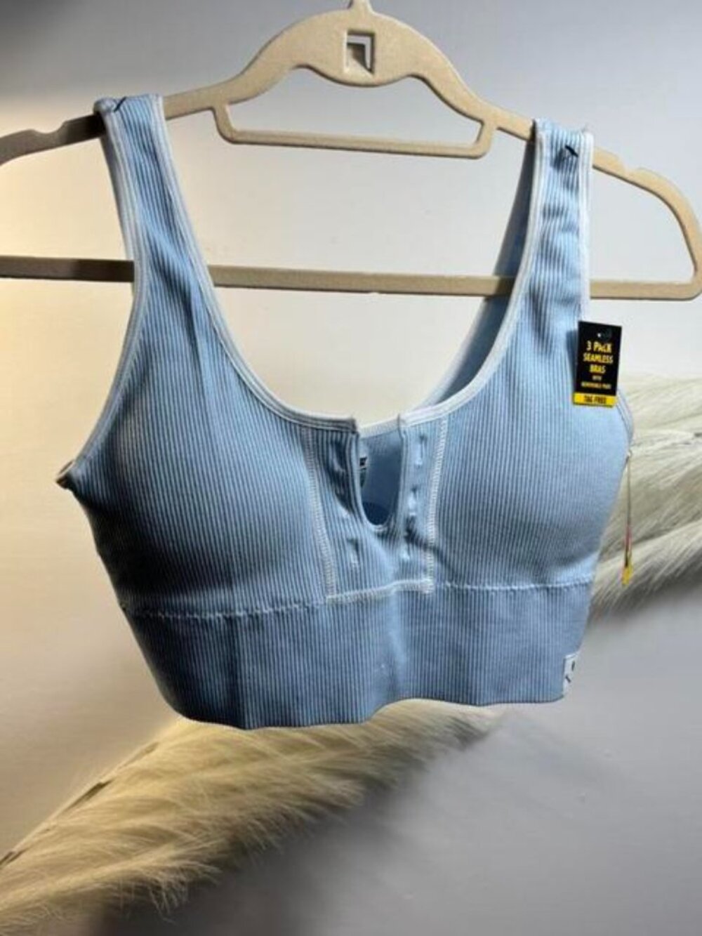 (#30) Joe Boxer blue seamless sports bra with removable pads